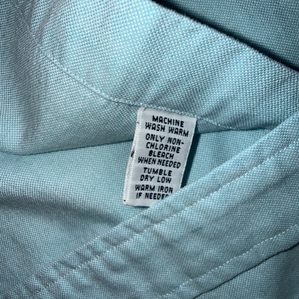 VTG Polo Ralph Lauren Custom Fit Shirt Mens Light Blue Cotton Button Down Preppy - Picture 7 of 15